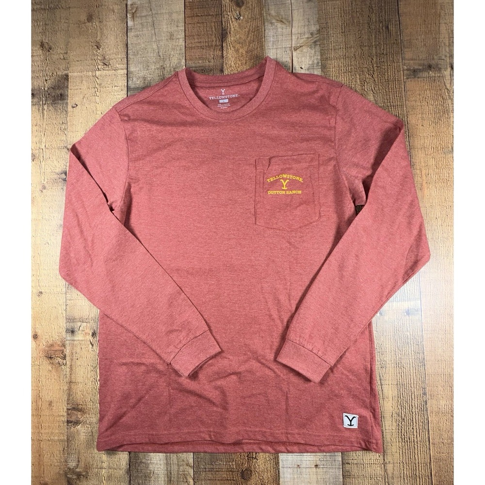 Yellowstone Dutton Ranch Ride for the Brand Pocket Long Sleeve Tee Men's L NWT
